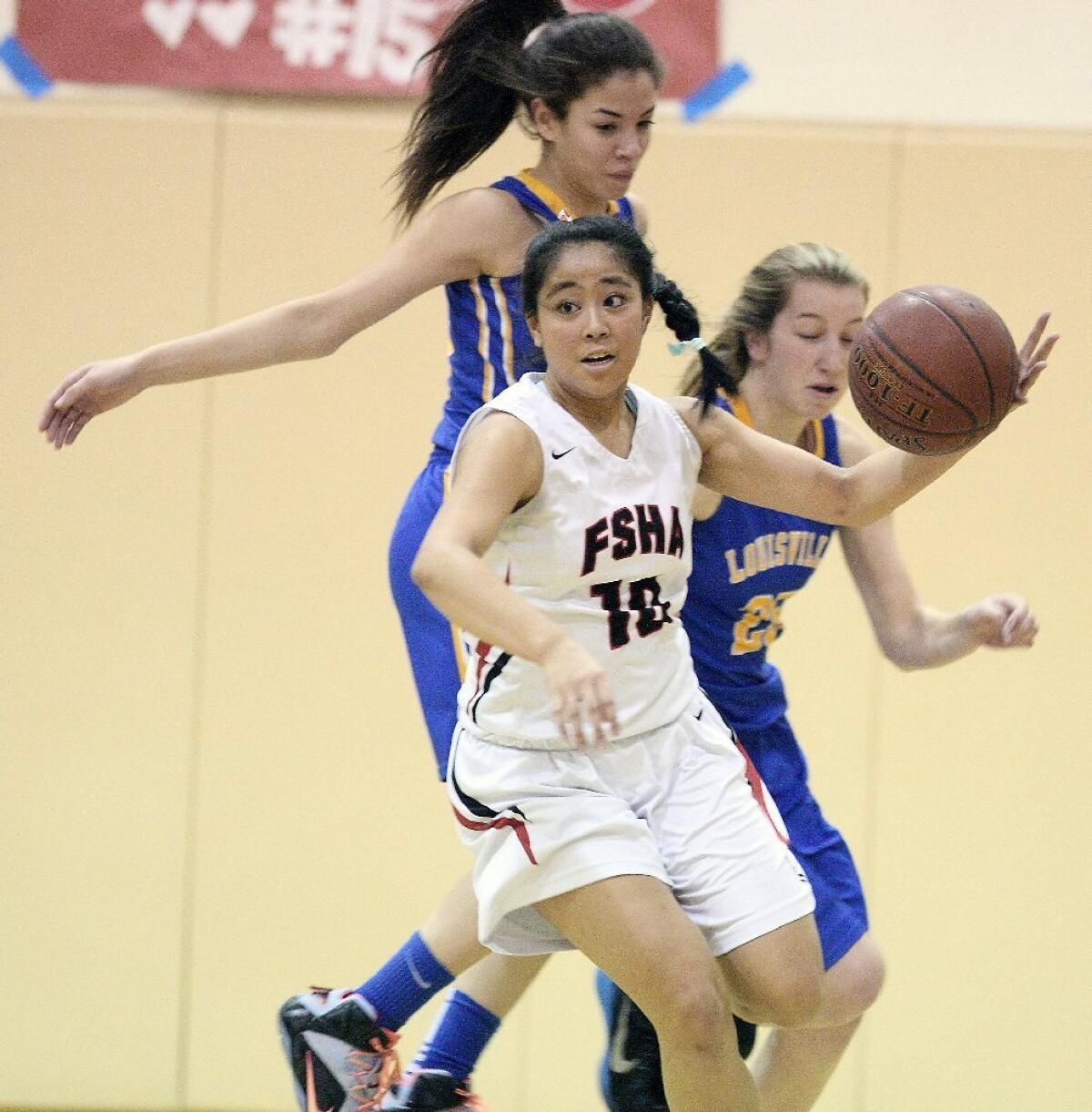 Jenna Tran and the Flintridge Sacred Heart Academy basketball team downed Louisville on Thursday.