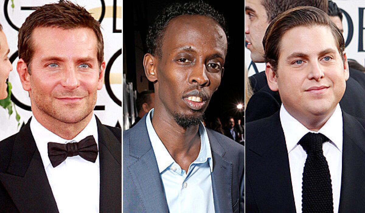 Bradley Cooper, Barkhad Abdi and Jonah Hill are among the supporting actor nominees.