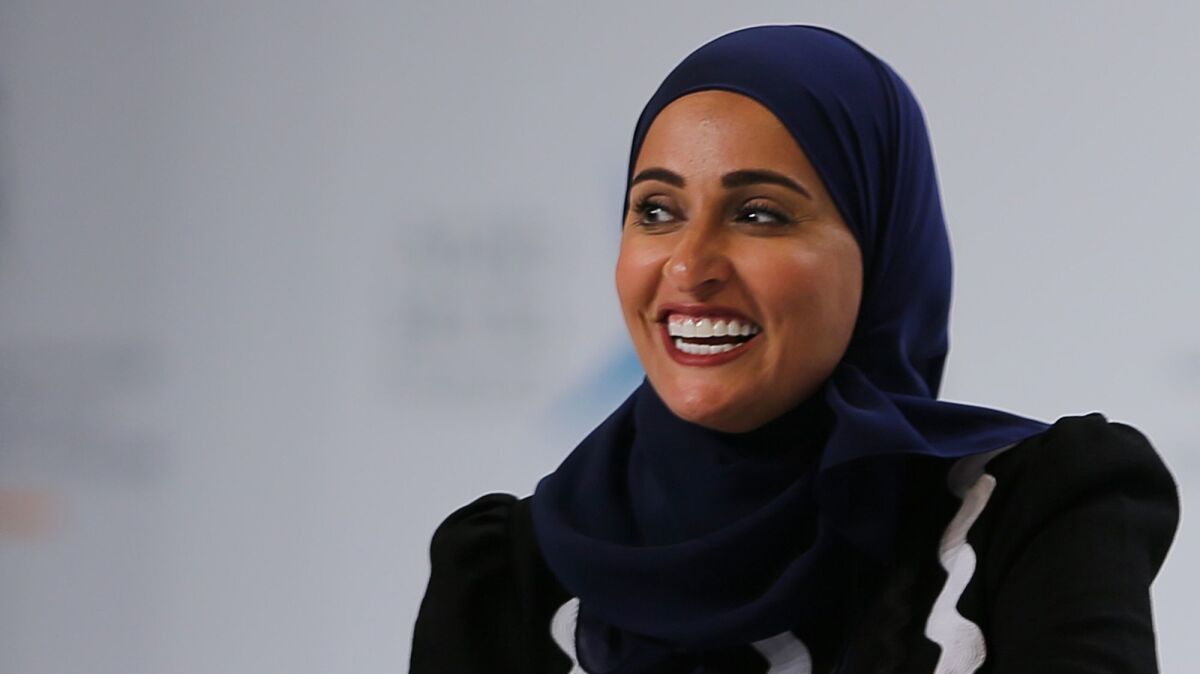 Ohood bint Khalfan Roumi, minister of state for Happiness for the United Arab Emirates.