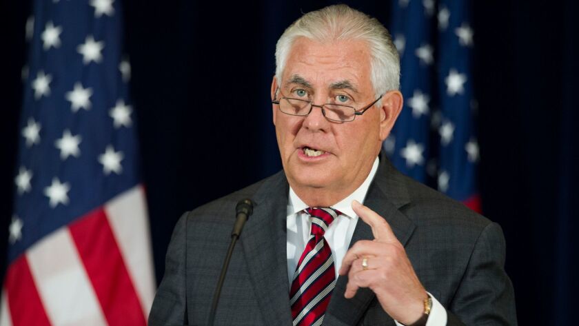 Secretary of State Rex Tillerson earlier in June. The State Department's Trafficking in Persons Report is expected to rank China among the worst offenders, in the same category as North Korea and Syria.