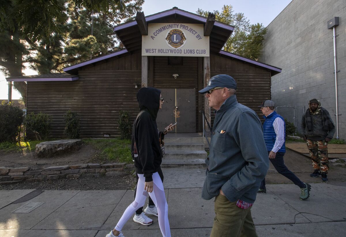 The Lions Club log cabin in West Hollywood