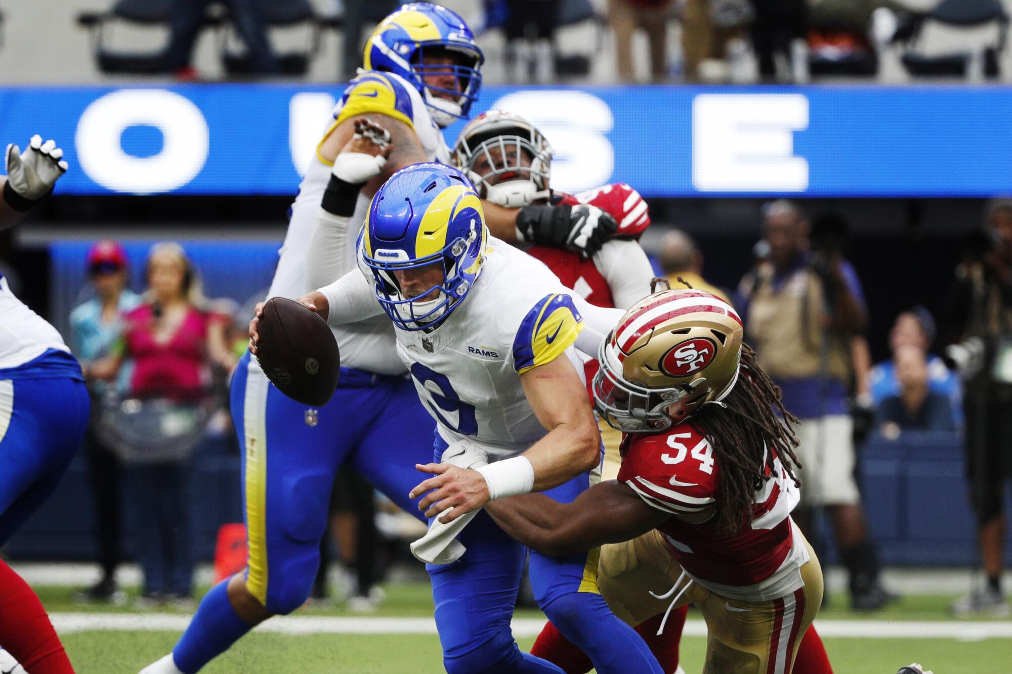 Matthew Stafford throws interceptions in Rams' loss to 49ers - Los