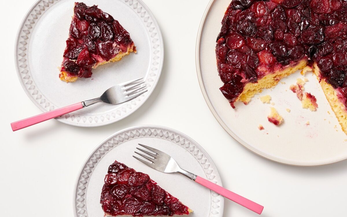 Cherry-Almond Upside Down Cake