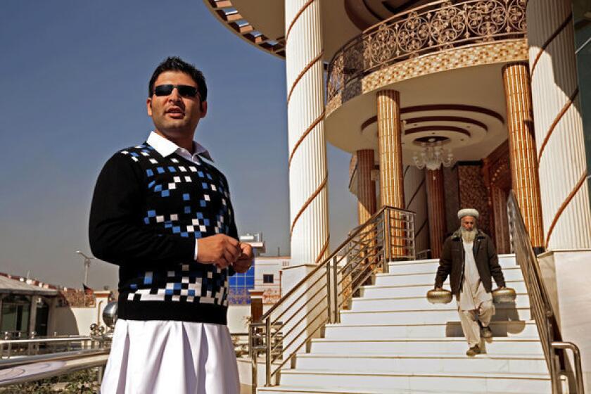 Entrepreneur Mohammed Ibrahim Caravan, 28, helped build Saleem Caravan City, the glittering gated community of 300 homes protected by high-tech security and armed guards in Kabul, the Afghan capital.