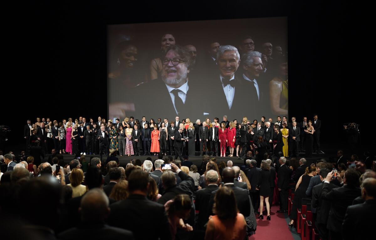 Guillermo del Toro, a la izquierda, y Claude Lelouch 