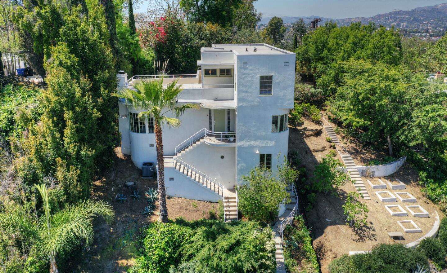 The scenic, three-story home was built in 1938 by architect Saul Harris Brown as a personal residence for himself.