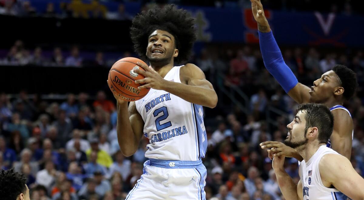 Coby White (2) and North Carolina will be looking to come out of the Midwest Region for a Final Four appearance.