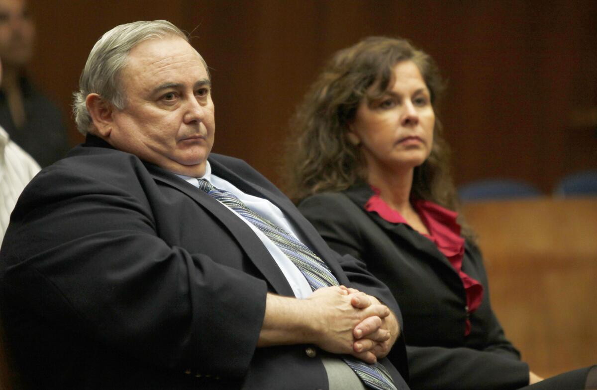 Former Bell City Administrator Robert Rizzo and former Asssistant City Administrator Angela Spaccia in court in 2012.