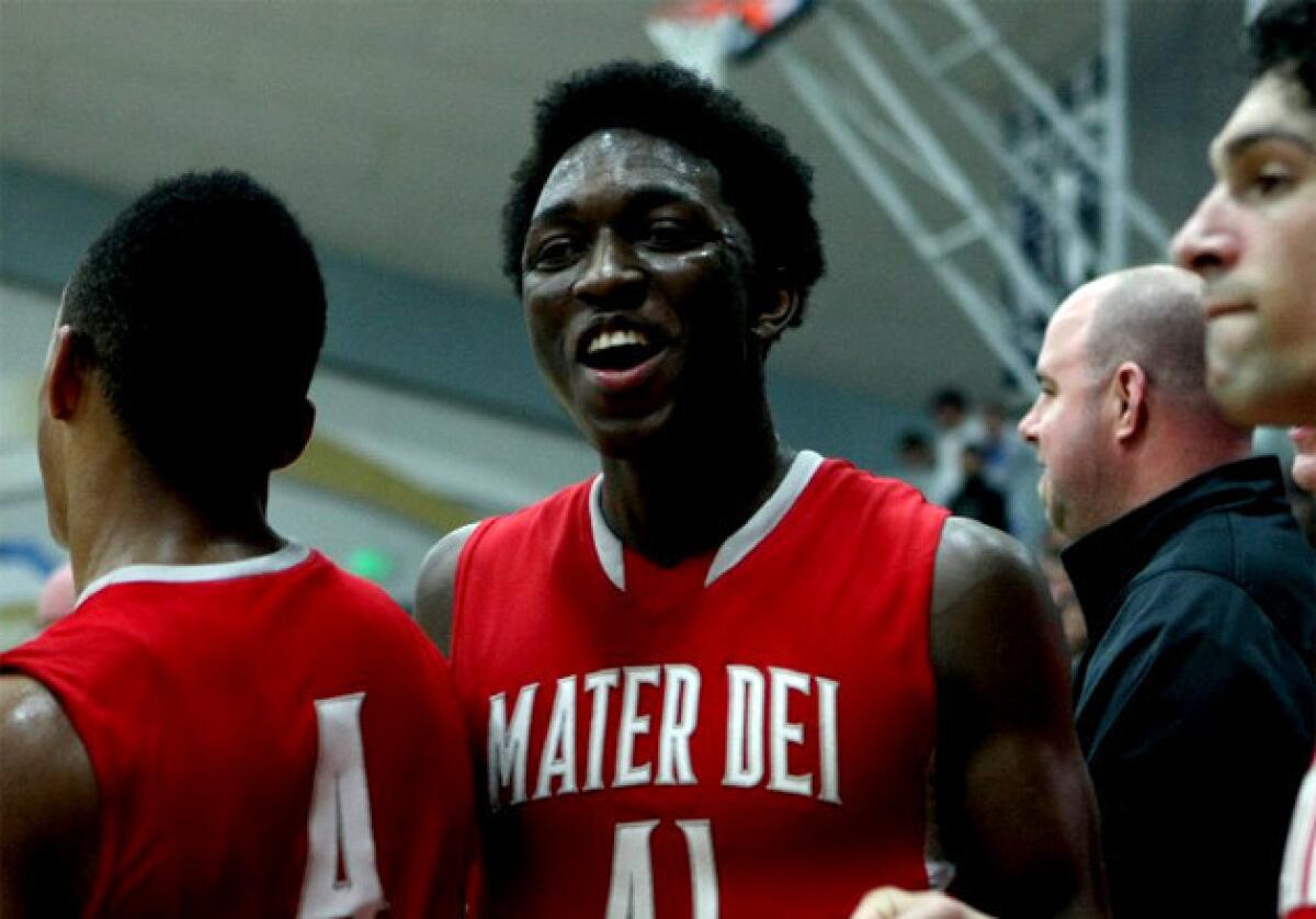 Stanley Johnson of Mater Dei is a 6-7 junior who had 25 points and 12 rebounds in the regional final.