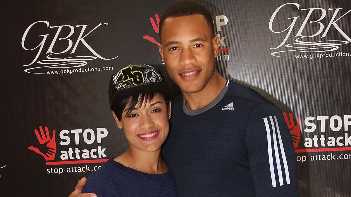 "Empire" stars Grace Gealey and Trai Byers are reportedly engaged. Here, the pair attend the GBK 2015 Pre-Oscar Awards luxury gift lounge on Feb. 20, 2015, in Los Angeles.