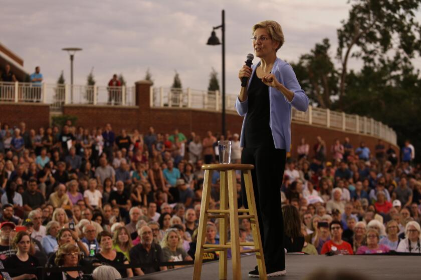 Democratic presidential candidate Sen. Elizabeth Warren (D-MA) speaks during a town hall event September 19, 2019 in Iowa City, Iowa. Warren will be one of 18 presidential candidates to speak at the Polk County Steak Fry in Des Moines, Iowa on Saturday.