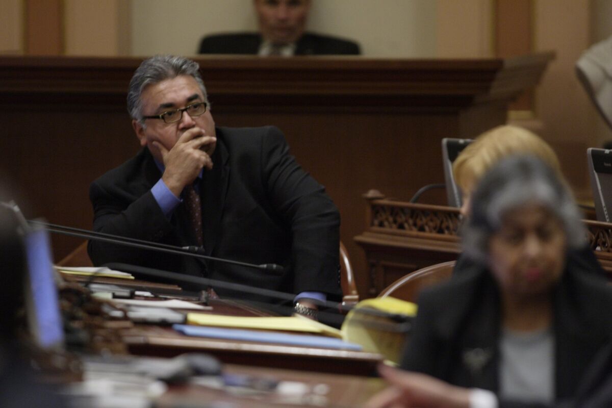 Ron Calderon, then a state senator, arguing about a bill on the Senate floor in 2007.