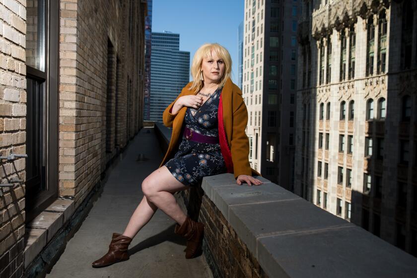 NEW YORK, NY - MARCH 02, 2020: Shakina Nayfack, actress and transgender activist, poses for a portrait ahead of the release of the new US dub of a cult favorite Japanese anime, "Tokyo Godfathers," in which she has a staring voice role, on March 2, 2020 in New York City. (PHOTOGRAPH BY MICHAEL NAGLE / FOR THE TIMES)