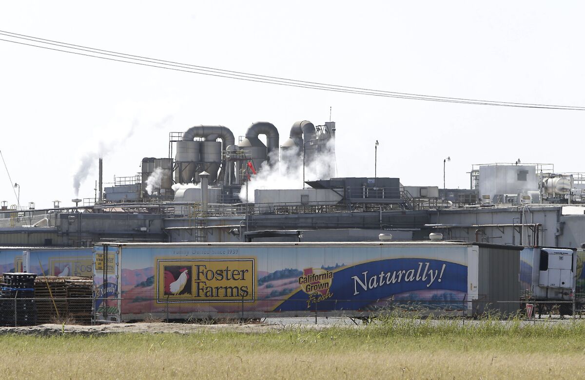 The Foster Farms processing plant in Livingston, Calif., in 2013. 