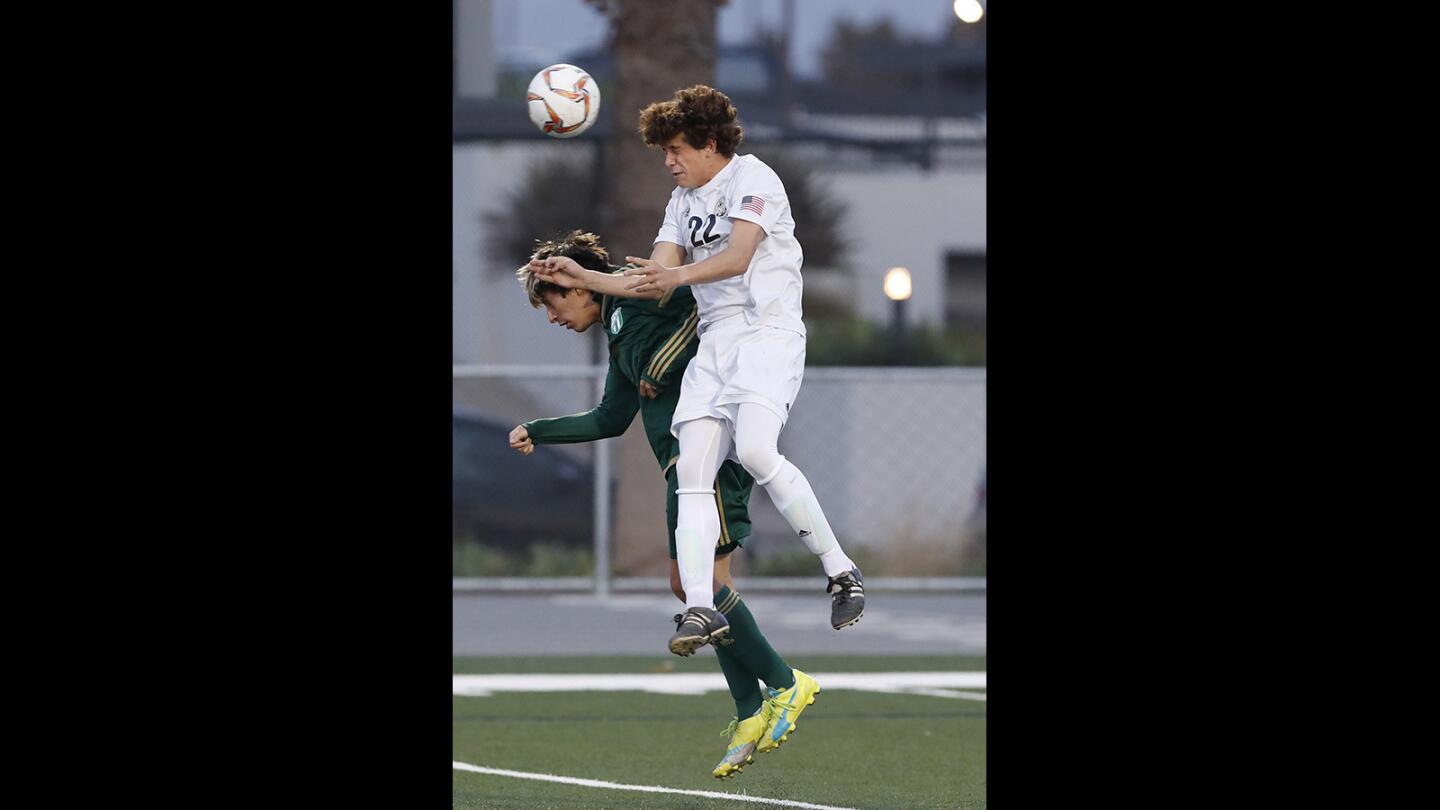 Edison vs. Newport Harbor boys' soccer game