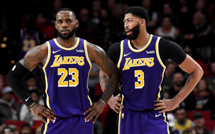 Lebron James And Anthony Davis Hope To Play Vs Clippers Los Angeles Times