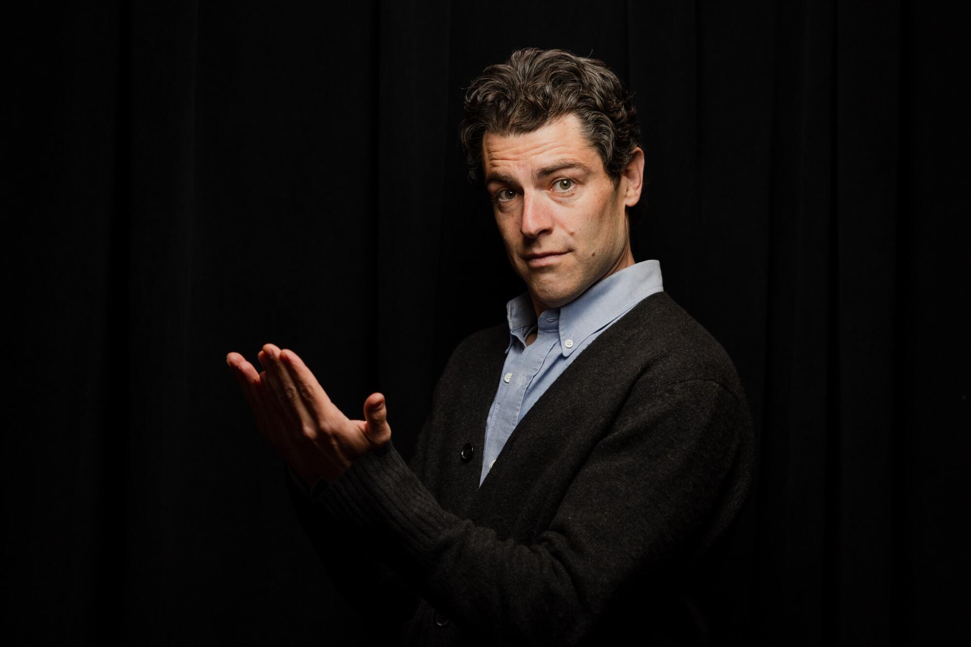Max Greenfield in the Los Angeles Times Portrait Studio at the Festival of Books.