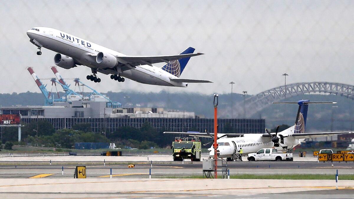 United Airlines reported that a flight from Houston to Ecuador was delayed after a scorpion was reported aboard the plane.