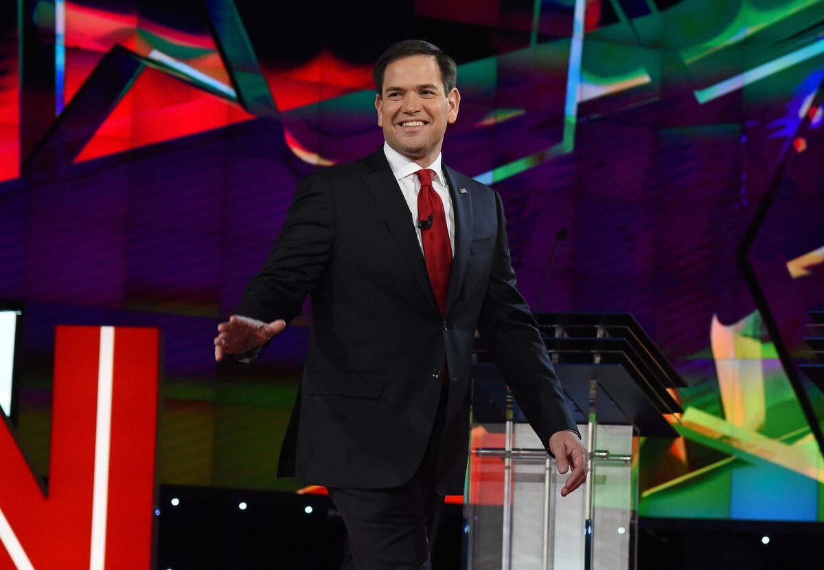 Some Republican strategists question the unorthodox campaign strategy of Florida Sen. Marco Rubio, with his preferred venues of made-for-TV rallies and cable news appearances, but his staff and supporters insist his charisma will win over voters.