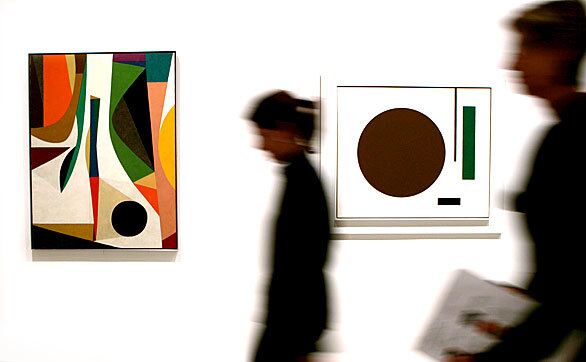"Up Within," left, a painting by Frederick Hammersley, was among works in the "Birth of the Cool" exhibit at the Orange County Museum of Art in Newport Beach in September 2007.