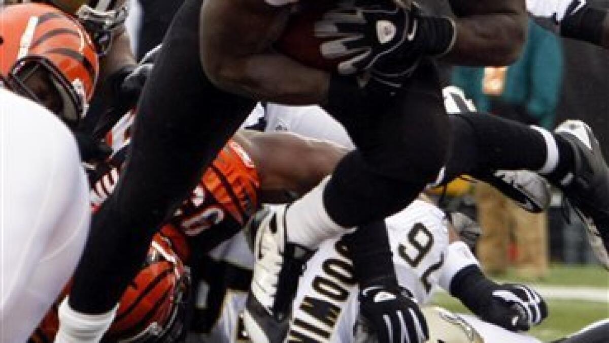 Chris Ivory of the New Orleans Saints carries the ball during the