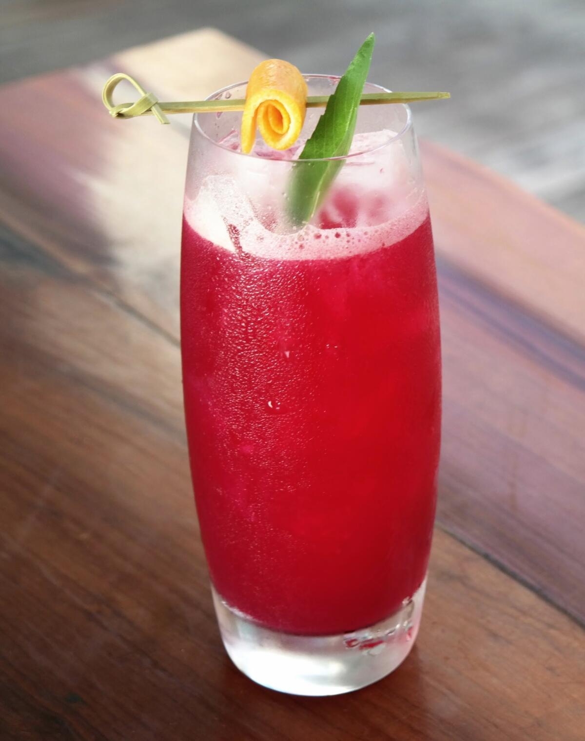 In an effort to reduce pollution, drinks at The Modern Honolulu no longer are served with plastic straws. The cocktails include Don't Skip a Beat, which features freshly squeezed beets and bourbon.