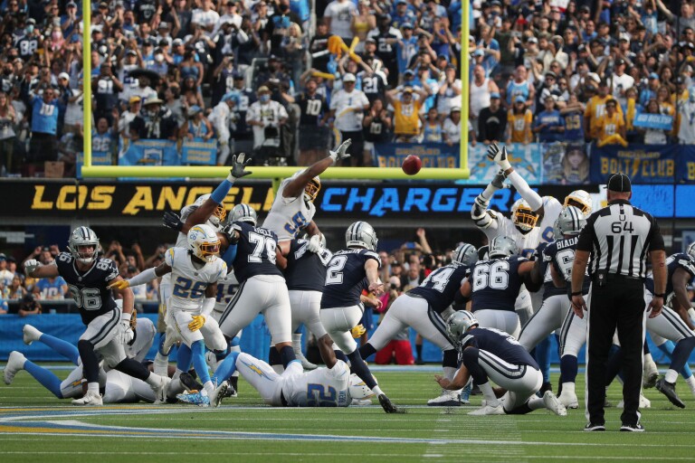 Greg Zuerlein's 56yard field goal lifts Cowboys over Chargers Los
