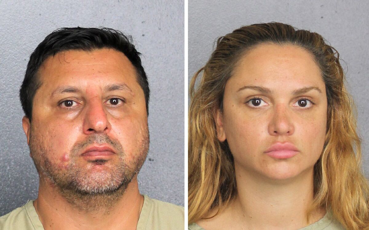 Mug shots of Richard Ayvazyan and his wife, Marietta Terabelian.