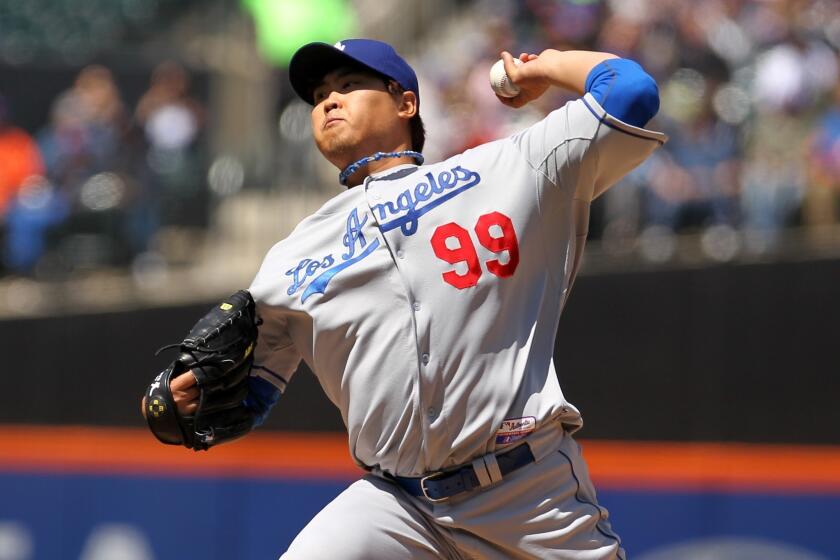Dodgers starter Hyun-Jin Ryu pitched seven strong innings, allowing one run on three hits and three walks with three strikeouts.