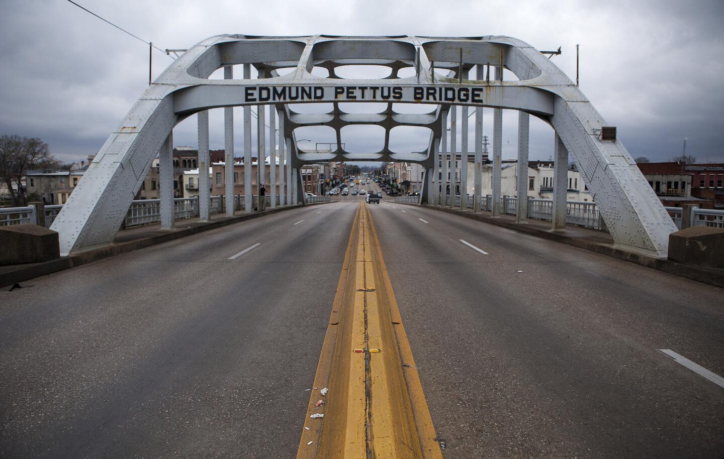 The Edmund Pettus Bridge became a symbol of the civil rights movement after voting rights marchers were beaten by Alabama state troopers on March 7, 1965. The day became known as Bloody Sunday.