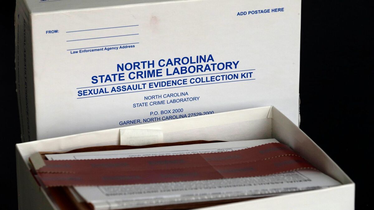 A sexual assault evidence collection kit at Rape Crisis Volunteers of Cumberland County in Fayetteville, N.C. After Fayetteville police discarded hundreds of kits, the department decided to alert victims.