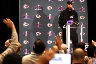 HENDERSON, NEVADA - FEBRUARY 08: Travis Kelce of the Kansas City Chiefs speaks to the media during Kansas City Chiefs media availability ahead of Super Bowl LVIII at Westin Lake Las Vegas Resort and Spa on February 08, 2024 in Henderson, Nevada. (Photo by Jamie Squire/Getty Images)