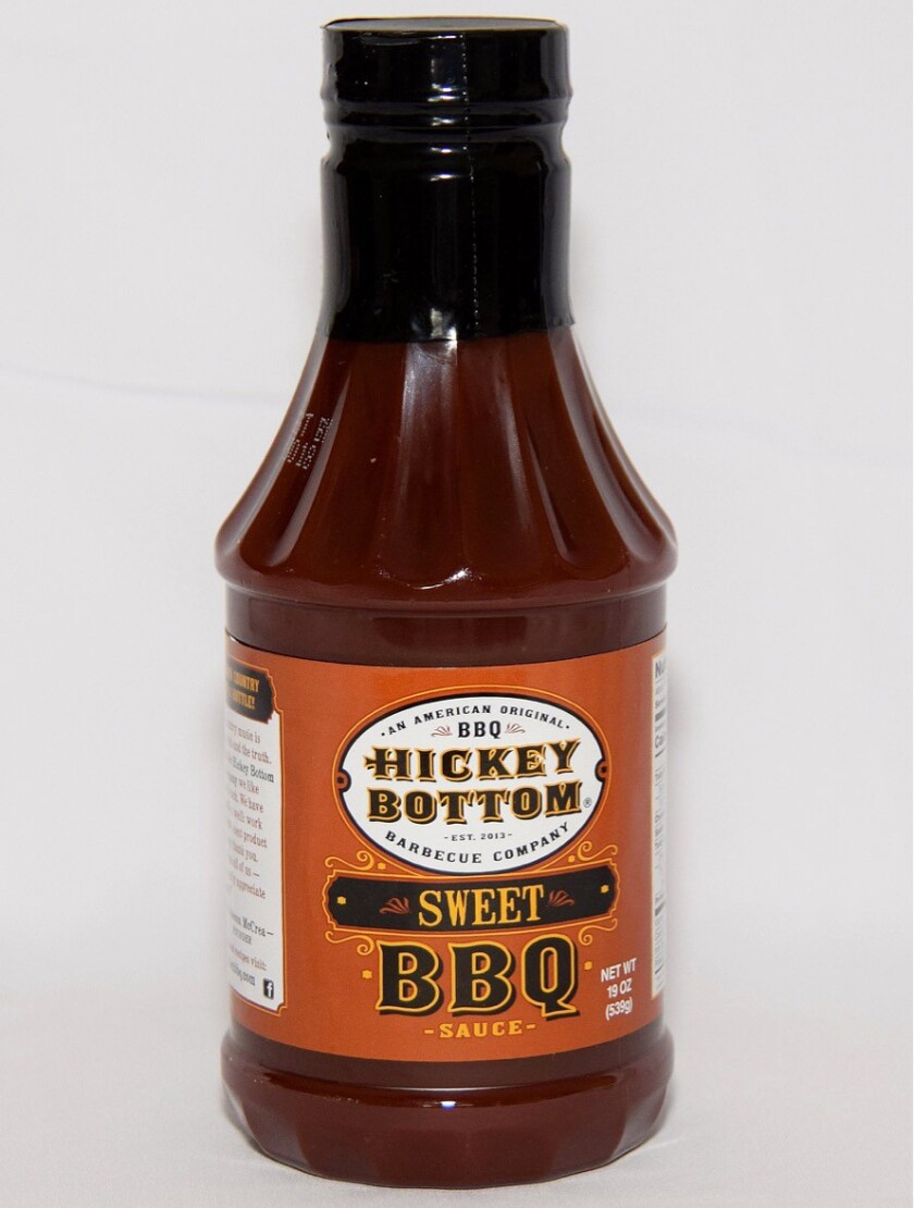 Hickey Bottom's sweet barbecue sauce.