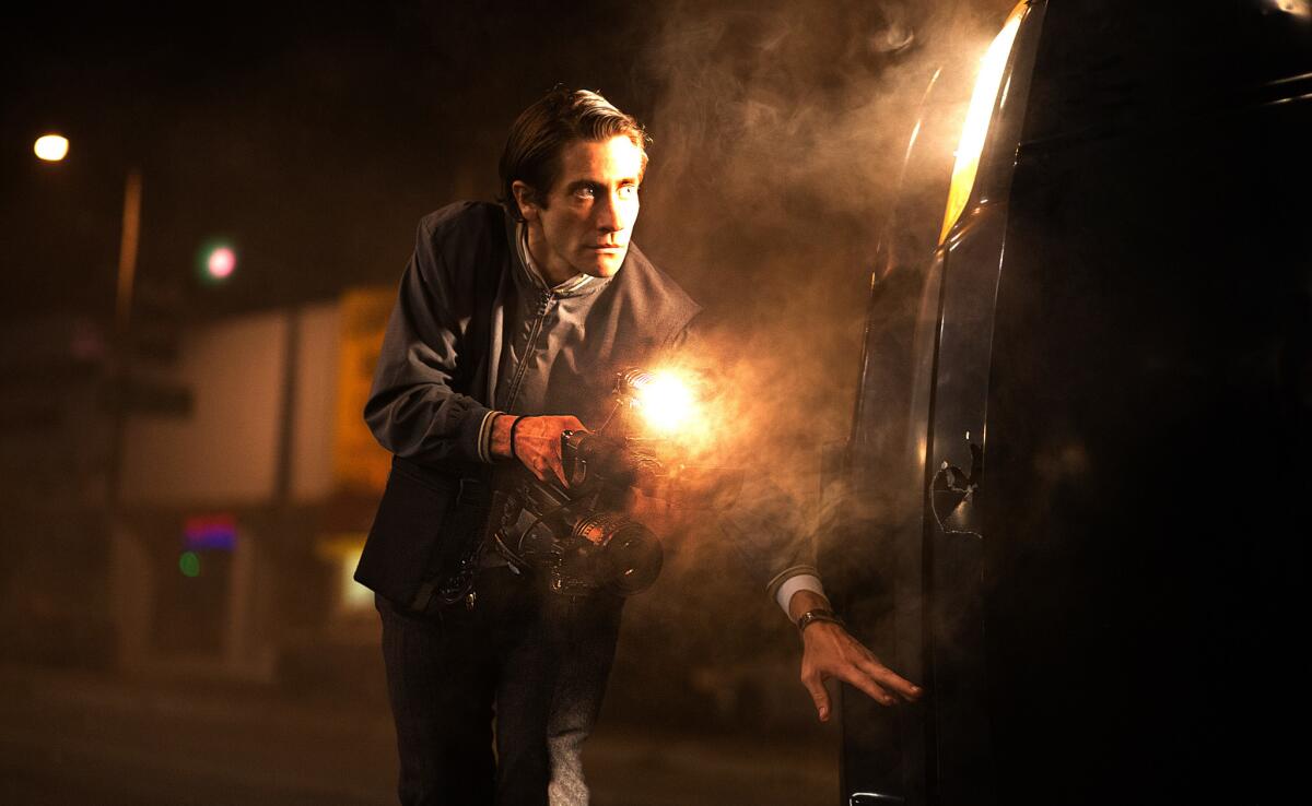 Jake Gyllenhaal in a scene from "Nightcrawler."
