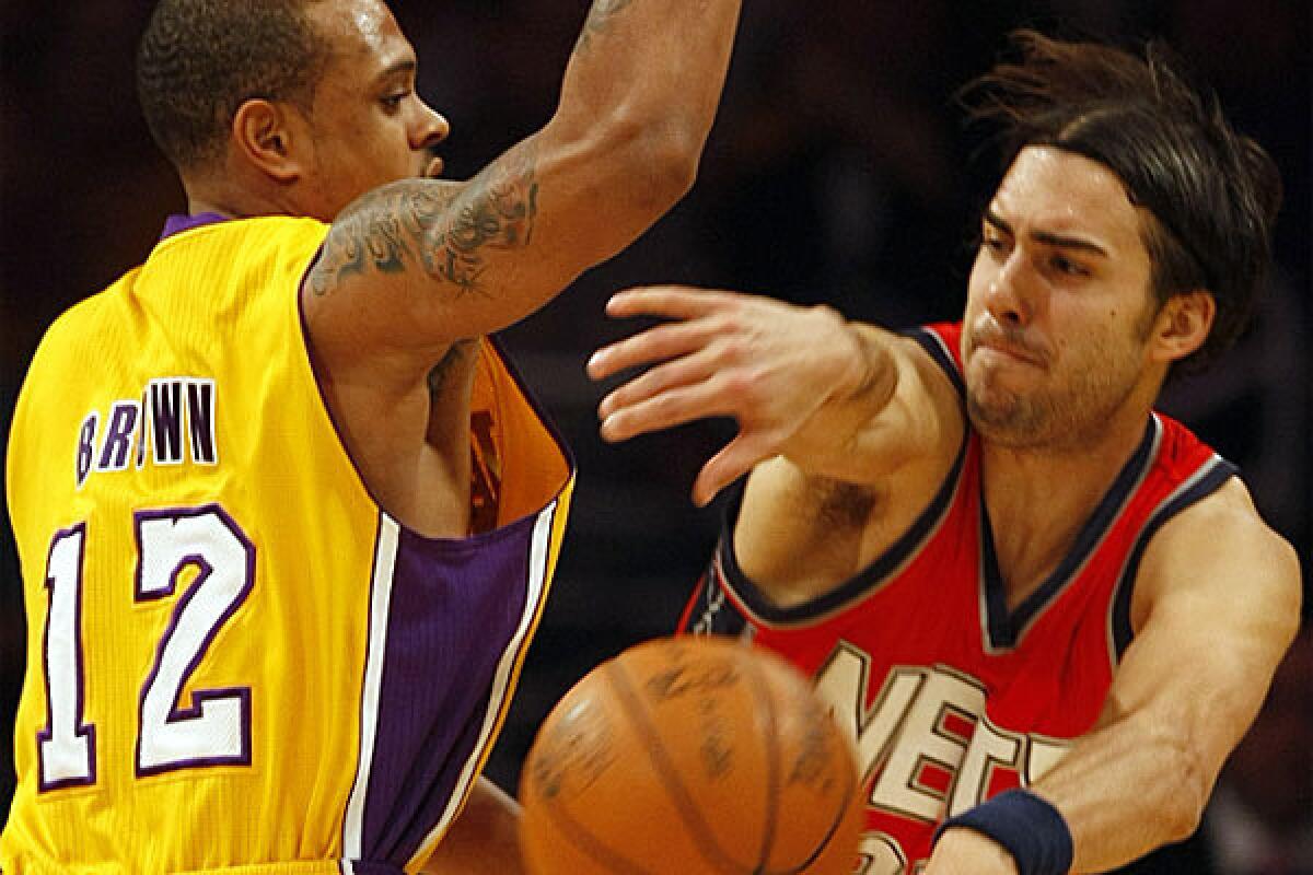 Sasha Vujacic, shown with New Jersey in 2011, has signed a 10-day contract with the Clippers.