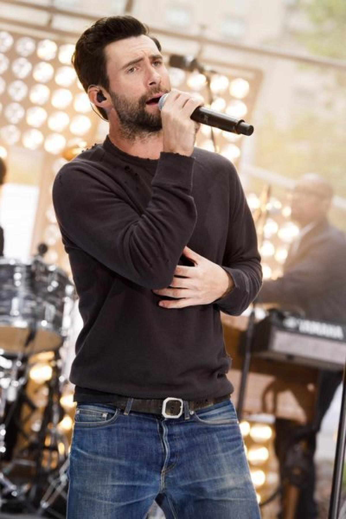 Maroon 5 lead singer Adam Levine performing on NBC's "Today" show. The debut collection of his exclusive-to-Kmart collection hits retail Sept. 15.