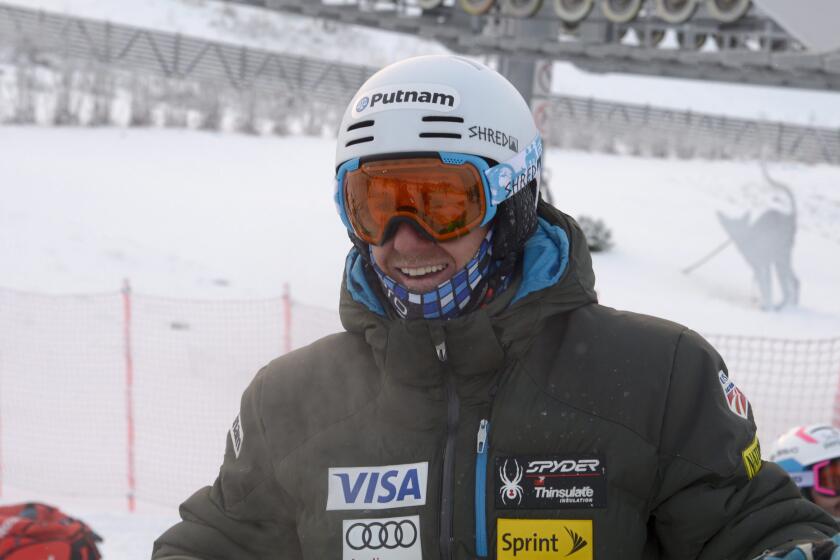 U.S. skier Ted Ligety practices in Kittila, Finland, on Nov. 14.