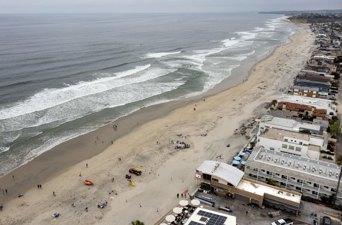 Del Mar, CA - June 2: A 46-year-old swimmer was attacked by a shark about 100 yards offshore