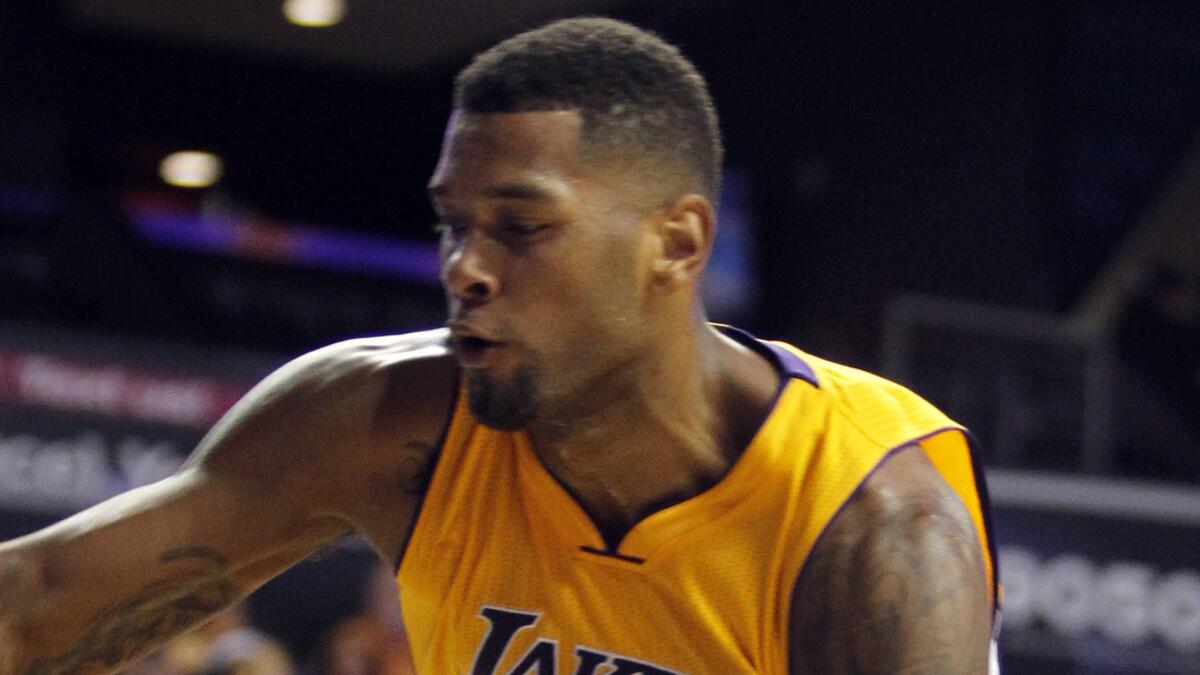 Lakers forward Jeremy Tyler was waived by the team Monday.