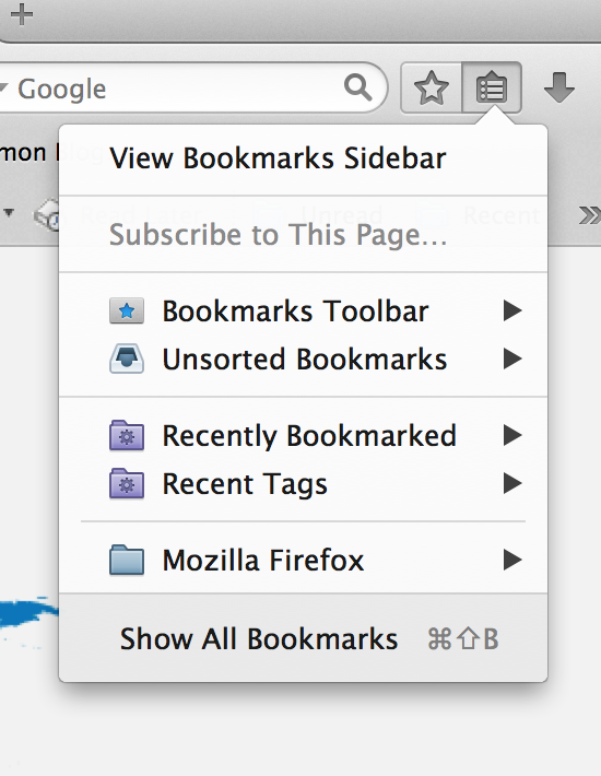 Easy-to-find bookmarks