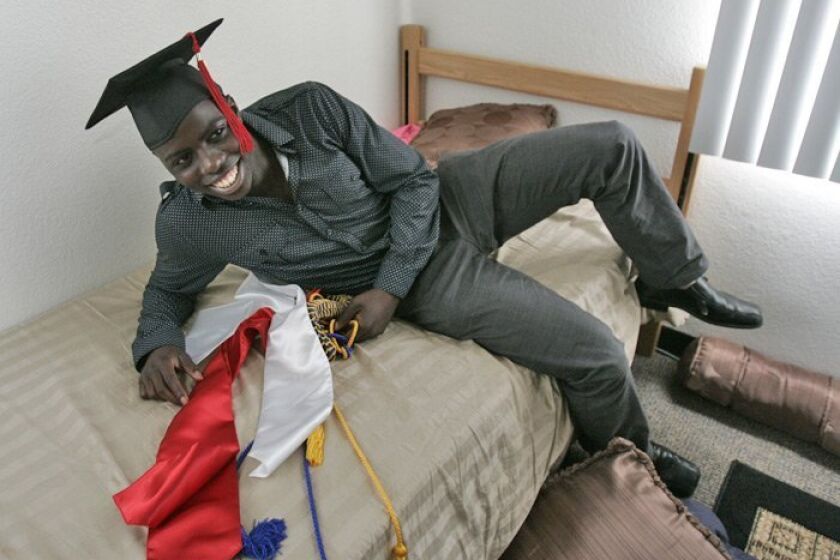 Rakim Johnson graduated from UCSD on Saturday with a degree in economics. He’ll attend Stanford Law School in the fall.