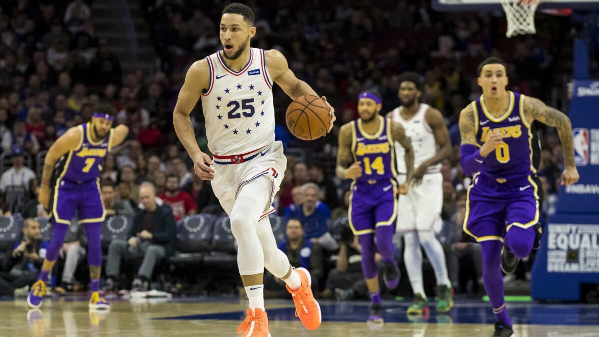 Philadelphia's Ben Simmons is a player in the mold of Magic Johnson: a big guard who handles the ball.