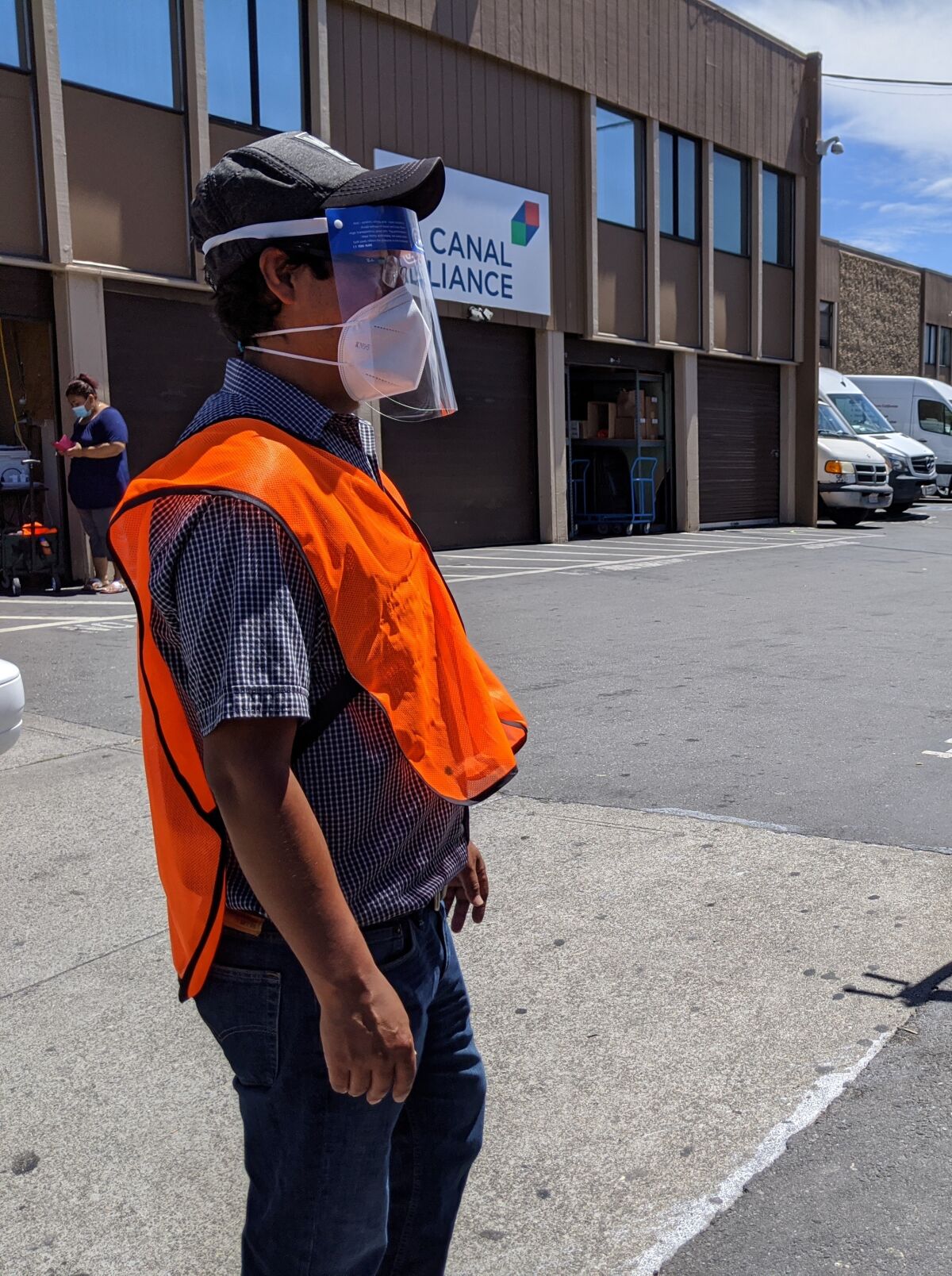 Canal Alliance CEO Omar Carerra oversees free coronavirus testing outside the group's headquarters in Marin County. 