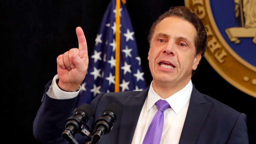 New York Gov. Andrew Cuomo wants to hold insurers' feet to the fire on Obamacare exchange participation.
