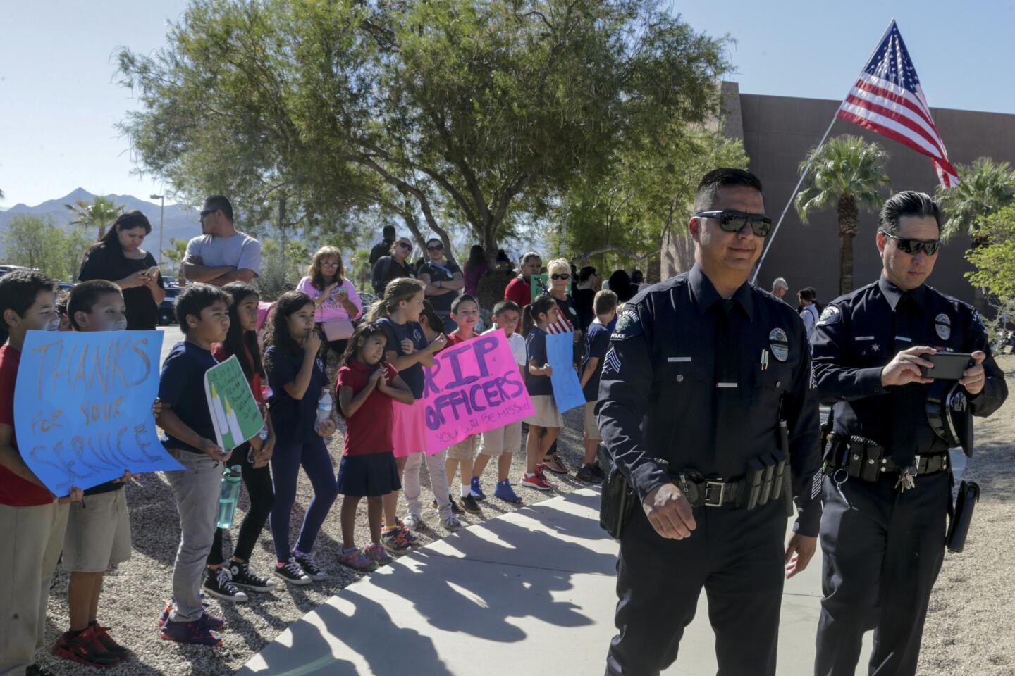 Mourning slain officers