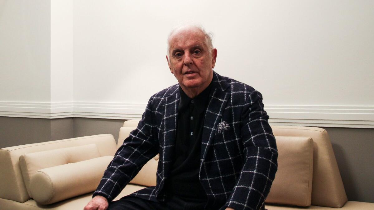 Argentine-born pianist and conductor Daniel Barenboim poses at the Kennedy Center.