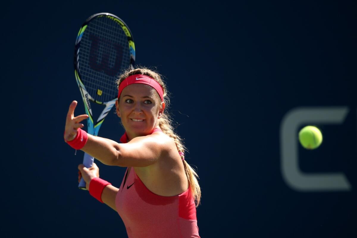Victoria Azarenka, shown, defeated Flavia Pennetta, 6-3, 6-2, Friday in the U.S. Open semifinals.