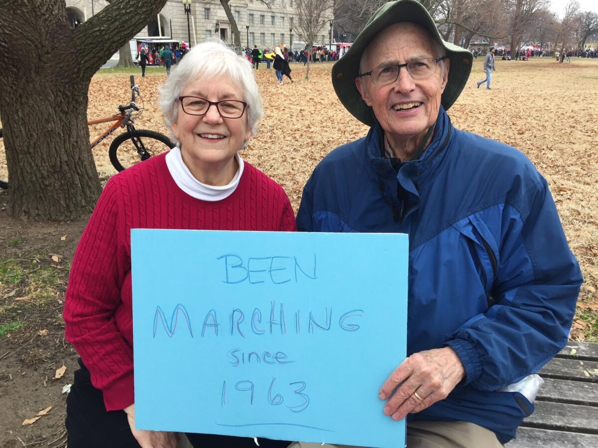 Mary Helen and Bob Harris say the Women's March on Washington won't be their last.