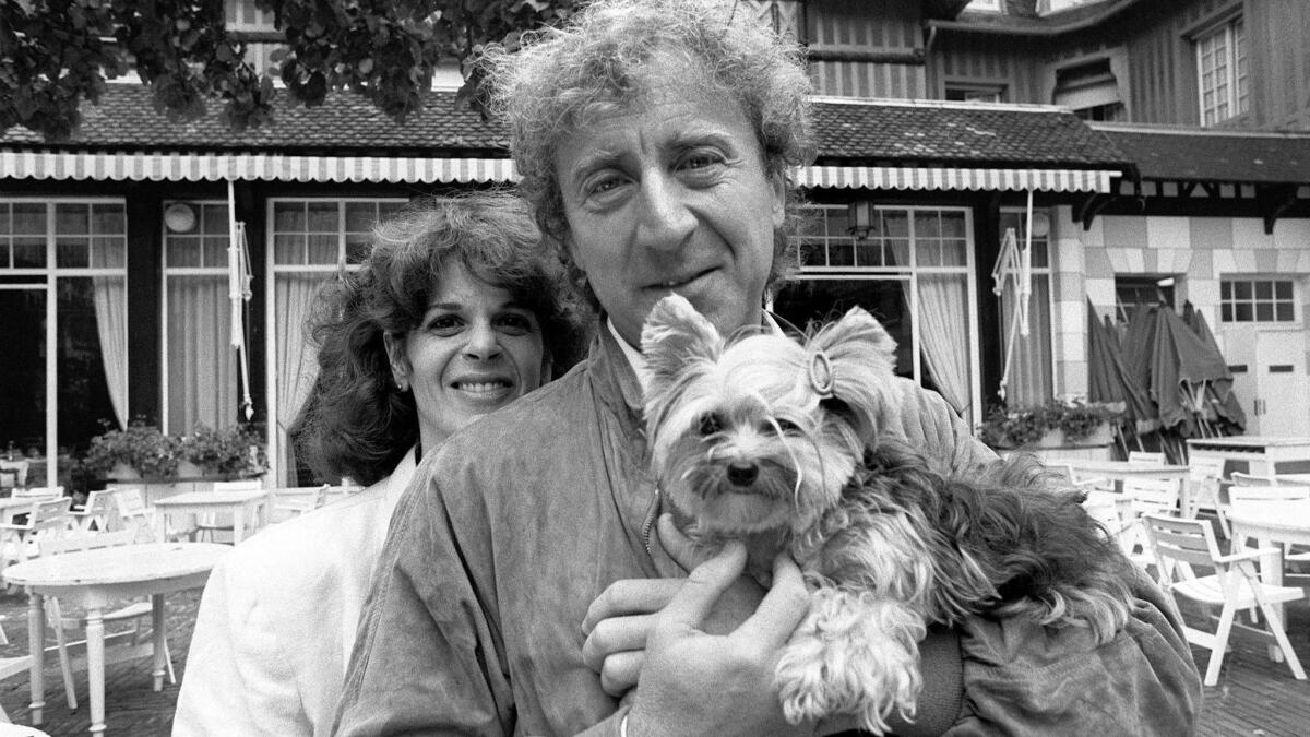 Actor and director Gene Wilder poses with his wife Gilda Radner during the 10th American Film Festival of Deauville in 1984.