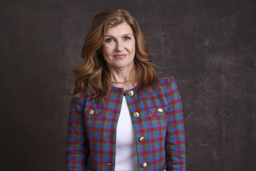 Connie Britton, from the Apple TV+ television series "Dear Edward," poses for a portrait during the Winter Television Critics Association Press Tour on Wednesday, Jan. 18, 2023, at The Langham Huntington Hotel in Pasadena, Calif. (Willy Sanjuan/Invision/AP)